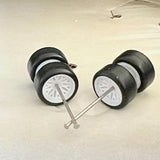 Maxbell 8x 1/64 Scale Wheels Simulation Model Car Wheels Tires for Diecast Car Model White