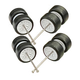 Maxbell 8x 1/64 Scale Wheels Simulation Model Car Wheels Tires for Diecast Car Model White