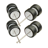 Maxbell 8x 1/64 Scale Wheels Simulation Model Car Wheels Tires for Diecast Car Model White