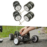 Maxbell 8x 1/64 Scale Wheels Simulation Model Car Wheels Tires for Diecast Car Model White