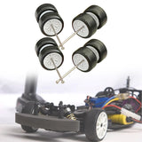 Maxbell 8x 1/64 Scale Wheels Simulation Model Car Wheels Tires for Diecast Car Model White