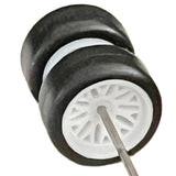 Maxbell 8x 1/64 Scale Wheels Simulation Model Car Wheels Tires for Diecast Car Model White