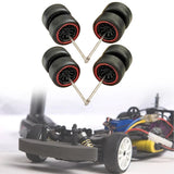 Maxbell 8x 1/64 Scale Wheels Simulation Model Car Wheels Tires for Diecast Car Model Red