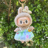 Maxbell 17cm Doll Dress Cute Fashionable Doll Accessories with Mini Hairpin for Gift Yellow Pink Hairpin