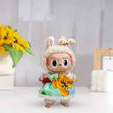 Maxbell 17cm Doll Dress Cute Fashionable Doll Accessories with Mini Hairpin for Gift Yellow Pink Hairpin