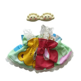 Maxbell 17cm Doll Dress Cute Fashionable Doll Accessories with Mini Hairpin for Gift Yellow Pink Hairpin