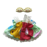 Maxbell 17cm Doll Dress Cute Fashionable Doll Accessories with Mini Hairpin for Gift Yellow Pink Hairpin