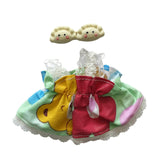 Maxbell 17cm Doll Dress Cute Fashionable Doll Accessories with Mini Hairpin for Gift Yellow Pink Hairpin