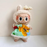 Maxbell 17cm Doll Dress Cute Fashionable Doll Accessories with Mini Hairpin for Gift Yellow Pink Hairpin