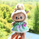 Maxbell 17cm Doll Dress Cute Fashionable Doll Accessories with Mini Hairpin for Gift Yellow Pink Hairpin