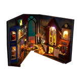 Maxbell 3D Wooden Miniature Dollhouse Kits Easy to Assemble Modern Bookends Ornament