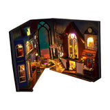 Maxbell 3D Wooden Miniature Dollhouse Kits Easy to Assemble Modern Bookends Ornament
