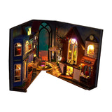 Maxbell 3D Wooden Miniature Dollhouse Kits Easy to Assemble Modern Bookends Ornament