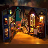 Maxbell 3D Wooden Miniature Dollhouse Kits Easy to Assemble Modern Bookends Ornament