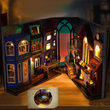 Maxbell 3D Wooden Miniature Dollhouse Kits Easy to Assemble Modern Bookends Ornament
