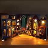 Maxbell 3D Wooden Miniature Dollhouse Kits Easy to Assemble Modern Bookends Ornament