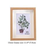 Maxbell Maxbell Creative Photo Frame Wood with Glass Cover Nordic for Living Room Wedding Home