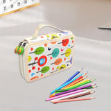 Maxbell Maxbell 32 Slots Colored Pencil Case Pen Pencil Bag for Artist Cosmetic Brushes Home white