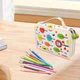 Maxbell Maxbell 32 Slots Colored Pencil Case Pen Pencil Bag for Artist Cosmetic Brushes Home white