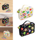 Maxbell Maxbell 32 Slots Colored Pencil Case Pen Pencil Bag for Artist Cosmetic Brushes Home white