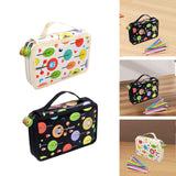Maxbell Maxbell 32 Slots Colored Pencil Case Pen Pencil Bag for Artist Cosmetic Brushes Home white