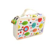 Maxbell Maxbell 32 Slots Colored Pencil Case Pen Pencil Bag for Artist Cosmetic Brushes Home white