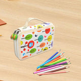 Maxbell Maxbell 32 Slots Colored Pencil Case Pen Pencil Bag for Artist Cosmetic Brushes Home white