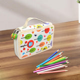 Maxbell Maxbell 32 Slots Colored Pencil Case Pen Pencil Bag for Artist Cosmetic Brushes Home white