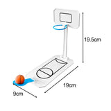 Maxbell Maxbell Mini Fun Basketball Game Toy Miniature Foldable Basketball Hoop Toy for Kids White