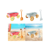 Maxbell Kid Wagon Toy Portable Beach Activities Pull Car Toy for Summer Indoor Beach Red