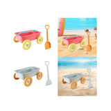 Maxbell Kid Wagon Toy Portable Beach Activities Pull Car Toy for Summer Indoor Beach Red