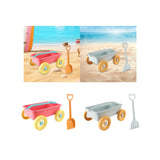 Maxbell Kid Wagon Toy Portable Beach Activities Pull Car Toy for Summer Indoor Beach Red