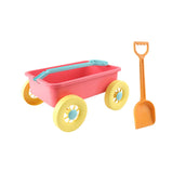 Maxbell Kid Wagon Toy Portable Beach Activities Pull Car Toy for Summer Indoor Beach Red