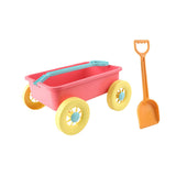 Maxbell Kid Wagon Toy Portable Beach Activities Pull Car Toy for Summer Indoor Beach Red