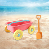 Maxbell Kid Wagon Toy Portable Beach Activities Pull Car Toy for Summer Indoor Beach Red