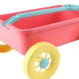 Maxbell Kid Wagon Toy Portable Beach Activities Pull Car Toy for Summer Indoor Beach Red