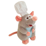 Maxbell Remy Ratatouille Plush Figures Soft for New Year Eve Party Halloween Costume light gray