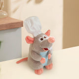 Maxbell Remy Ratatouille Plush Figures Soft for New Year Eve Party Halloween Costume light gray