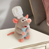 Maxbell Remy Ratatouille Plush Figures Soft for New Year Eve Party Halloween Costume light gray