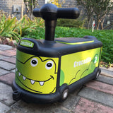 Maxbell Maxbell Wheel Scooter Practice Coordination Cartoon Silent Outdoor Ride Ons for Kids Crocodile