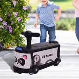 Maxbell Maxbell Wheel Scooter Practice Coordination Cartoon Silent Outdoor Ride Ons for Kids Panda