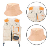 Maxbell Explorer Vest with Hat for Halloween Birthday Gift Boys Girls Hiking Orange