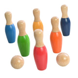 Maxbell Bowling Set for Kids Wood Bowling Game Props for Lawn Birthday Gift Play Toy S