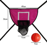 Maxbell Maxbell Trampoline Basketball Hoop Outdoor Goal Game Lightweight Backboard Rose Red with a ball