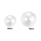 Maxbell Maxbell 30Pcs Transparent Balls DIY Present Clear Fillable Baubles for Home Birthday 2CM