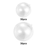 Maxbell Maxbell 30Pcs Transparent Balls DIY Present Clear Fillable Baubles for Home Birthday 2CM