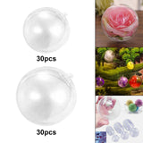 Maxbell Maxbell 30Pcs Transparent Balls DIY Present Clear Fillable Baubles for Home Birthday 2CM