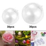 Maxbell Maxbell 30Pcs Transparent Balls DIY Present Clear Fillable Baubles for Home Birthday 2CM