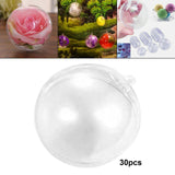 Maxbell Maxbell 30Pcs Transparent Balls DIY Present Clear Fillable Baubles for Home Birthday 2CM