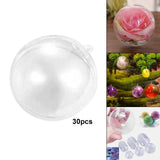 Maxbell Maxbell 30Pcs Transparent Balls DIY Present Clear Fillable Baubles for Home Birthday 2CM